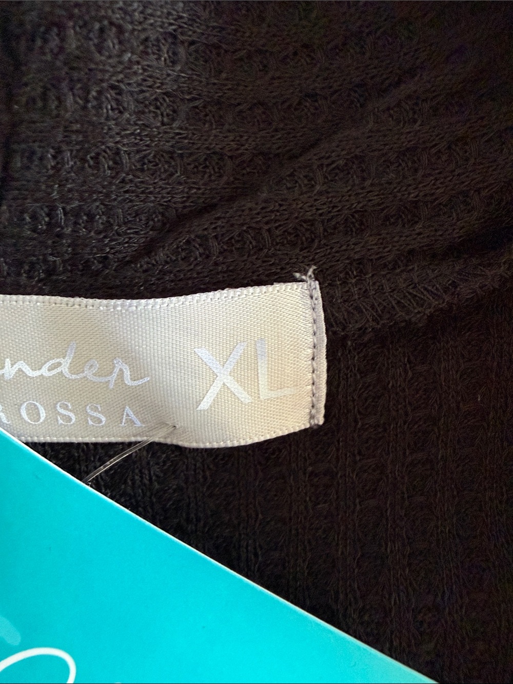 Alexander Del Rossa Knit Robe with Pockets Black XL NWT - Picture 7 of 9